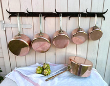 French vintage copper pots