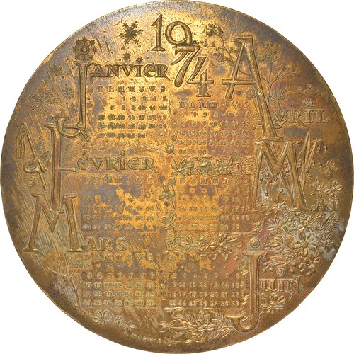 France médaille calendrier - france,, médaille,
