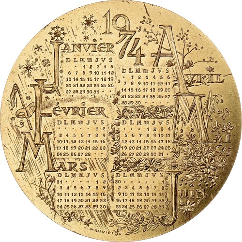 France médaille calendrier - france,,